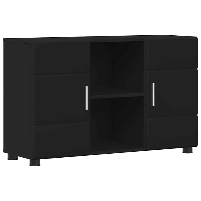 Credenza con porta Nero 88,5 x 30,5 x 55,5 cm Legno multistrato 880292