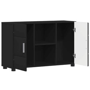 Credenza con porta Nero 88,5 x 30,5 x 55,5 cm Legno multistrato 880292