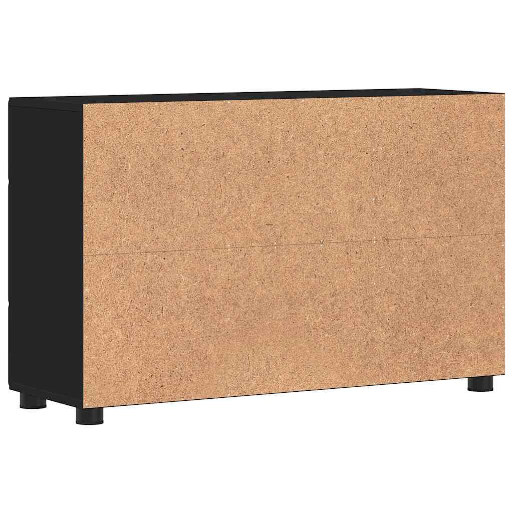 Credenza con porta Nero 88,5 x 30,5 x 55,5 cm Legno multistrato 880292