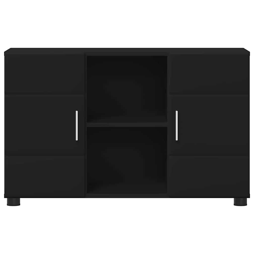 Credenza con porta Nero 88,5 x 30,5 x 55,5 cm Legno multistrato 880292