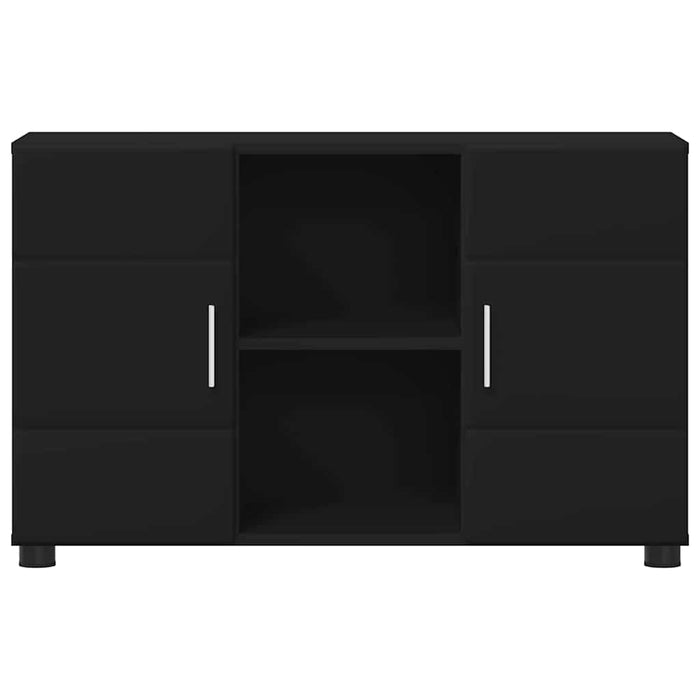 Credenza con porta Nero 88,5 x 30,5 x 55,5 cm Legno multistrato 880292
