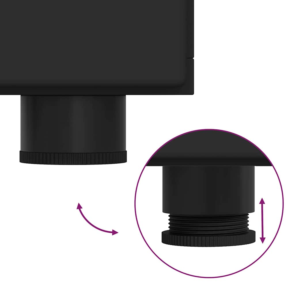 Credenza con porta Nero 88,5 x 30,5 x 55,5 cm Legno multistrato 880292