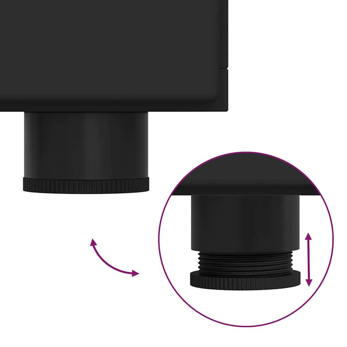 Credenza con porta Nero 88,5 x 30,5 x 55,5 cm Legno multistrato 880292