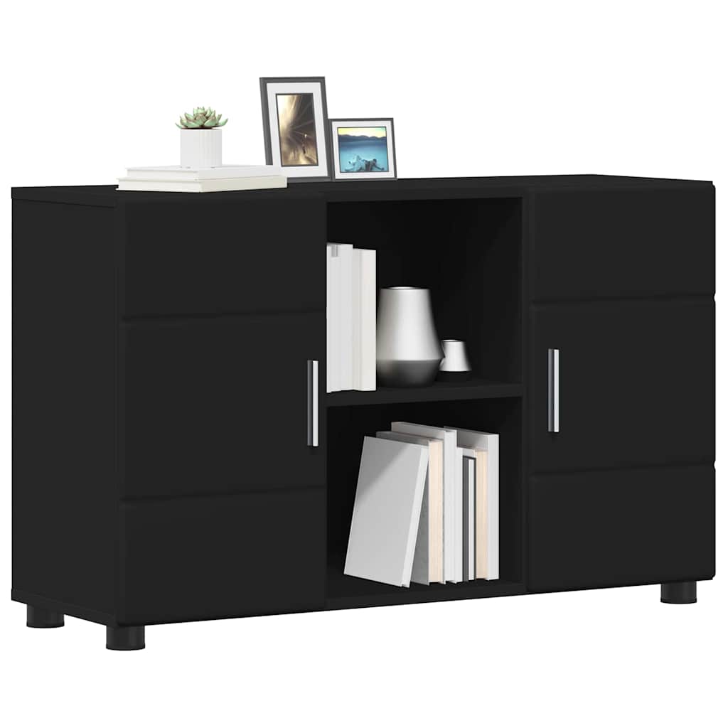 Credenza con porta Nero 88,5 x 30,5 x 55,5 cm Legno multistrato 880292