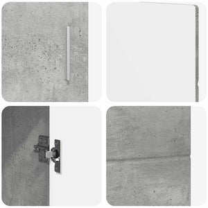 Credenza Grigio cemento 88,5 x 30,5 x 55,5 cm Legno multistrato 880294