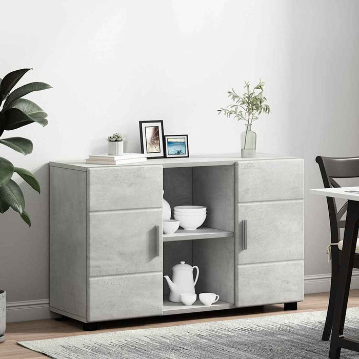 Credenza Grigio cemento 88,5 x 30,5 x 55,5 cm Legno multistrato 880294