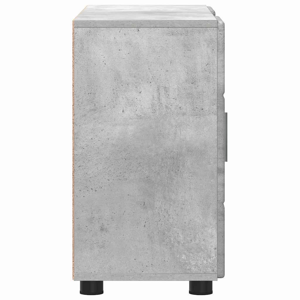 Credenza Grigio cemento 88,5 x 30,5 x 55,5 cm Legno multistrato 880294