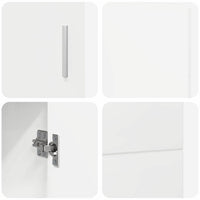 Credenza Bianco Lucido 88,5 x 30,5 x 55,5 cm Legno multistrato 880295