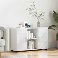 Credenza Bianco Lucido 88,5 x 30,5 x 55,5 cm Legno multistrato 880295
