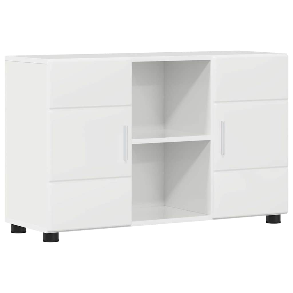 Credenza Bianco Lucido 88,5 x 30,5 x 55,5 cm Legno multistrato 880295