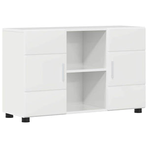Credenza Bianco Lucido 88,5 x 30,5 x 55,5 cm Legno multistrato 880295