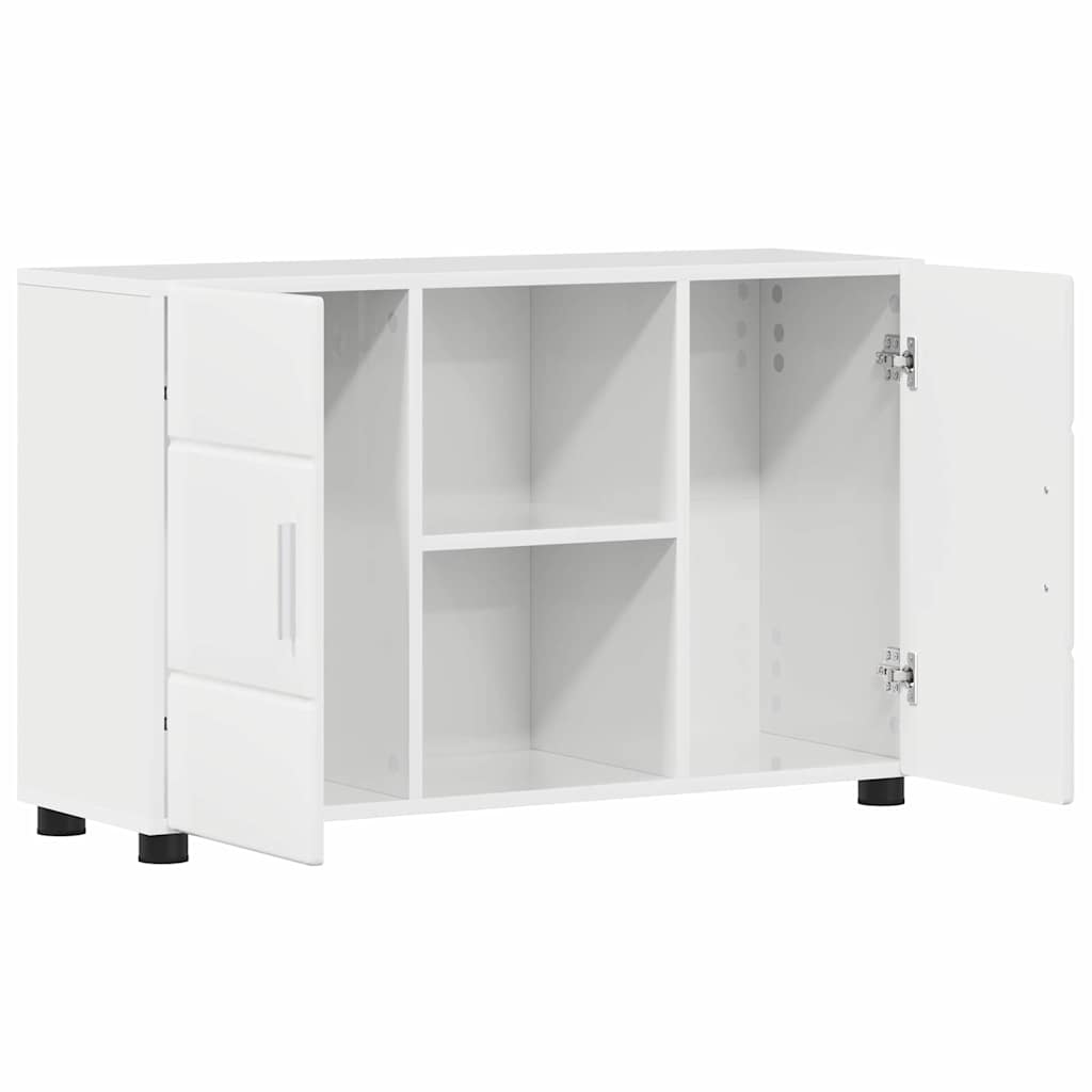Credenza Bianco Lucido 88,5 x 30,5 x 55,5 cm Legno multistrato 880295