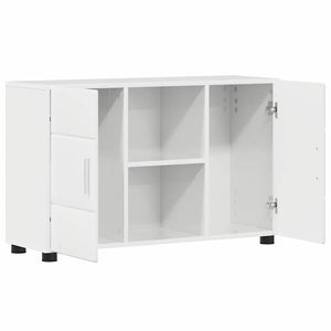Credenza Bianco Lucido 88,5 x 30,5 x 55,5 cm Legno multistrato 880295