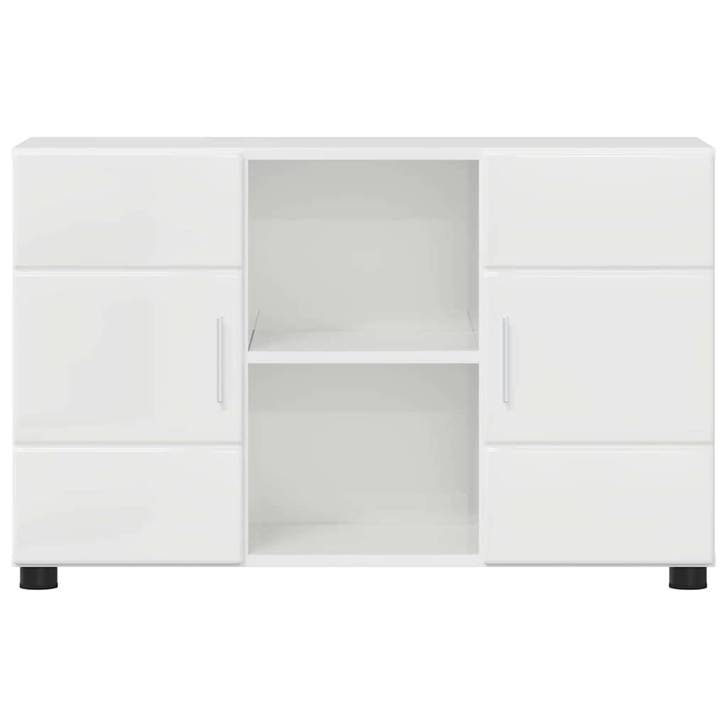 Credenza Bianco Lucido 88,5 x 30,5 x 55,5 cm Legno multistrato 880295