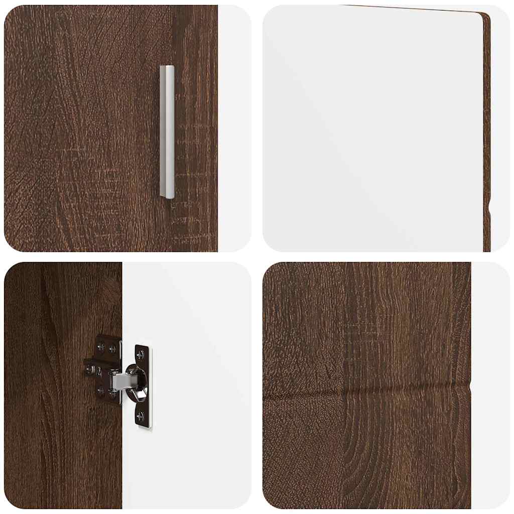 Credenza Rovere Marrone 88,5 x 30,5 x 55,5 cm Legno multistrato 880298