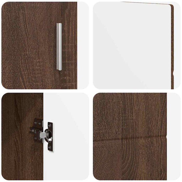 Credenza Rovere Marrone 88,5 x 30,5 x 55,5 cm Legno multistrato 880298