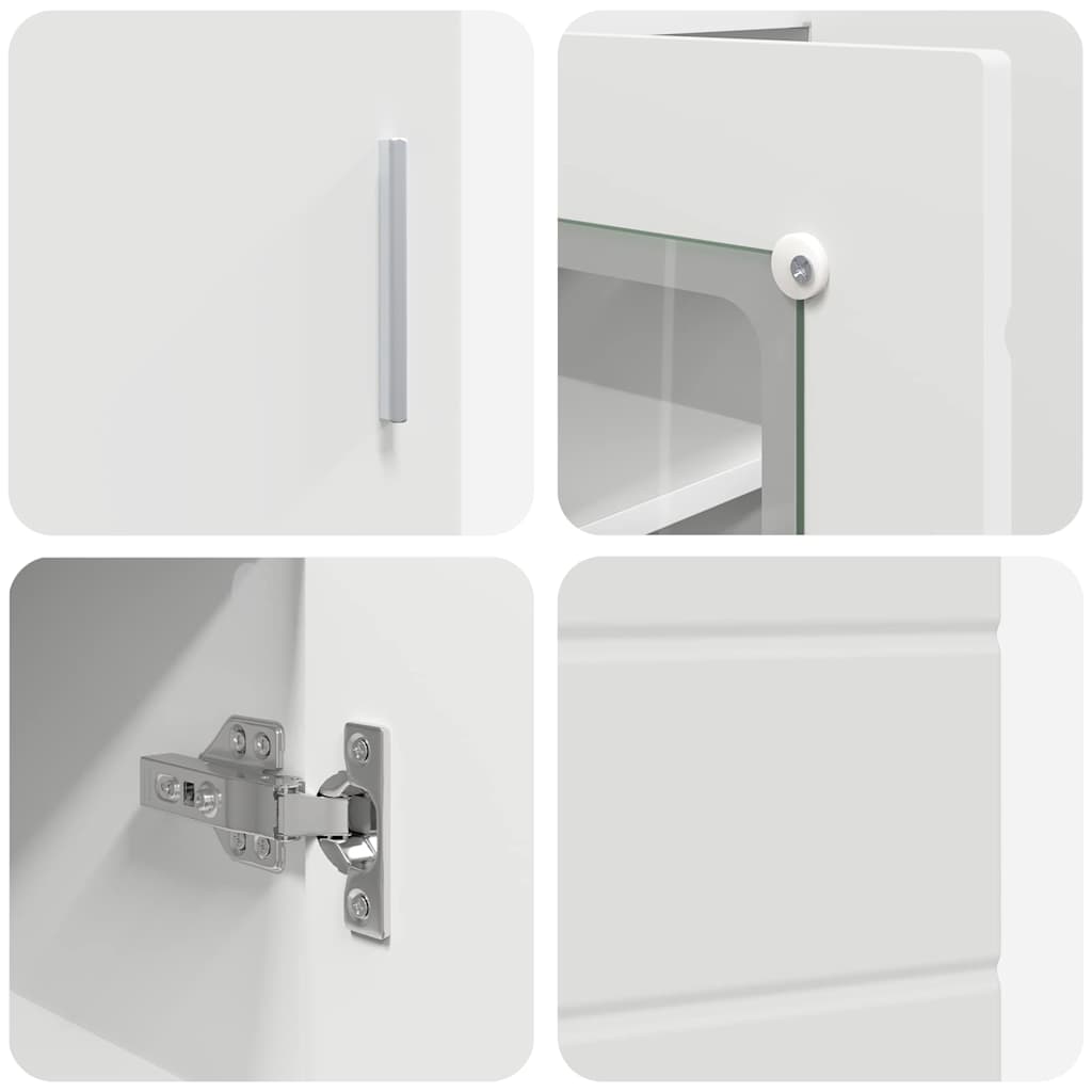 Credenza con porta Bianco 55.5 x 29 x 100 cm Legno multistrato 880301