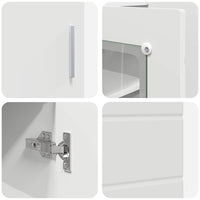 Credenza con porta Bianco 55.5 x 29 x 100 cm Legno multistrato 880301