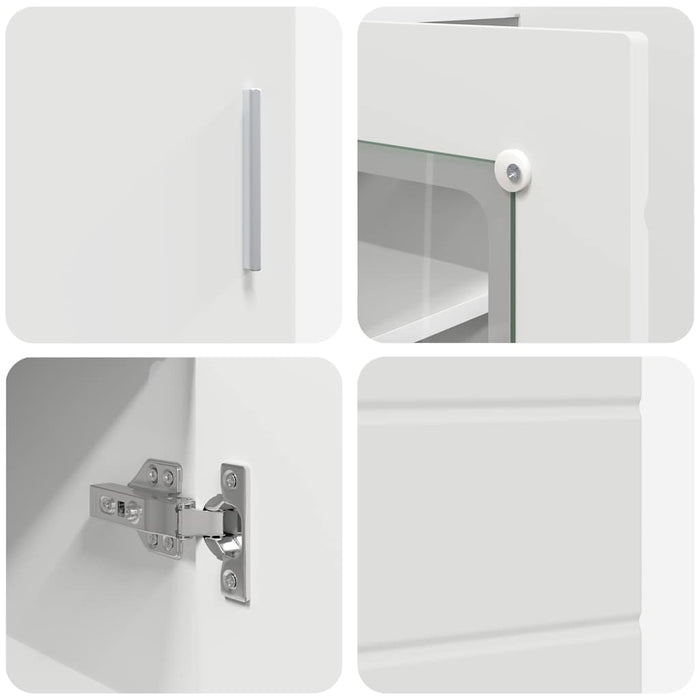 Credenza con porta Bianco 55.5 x 29 x 100 cm Legno multistrato 880301