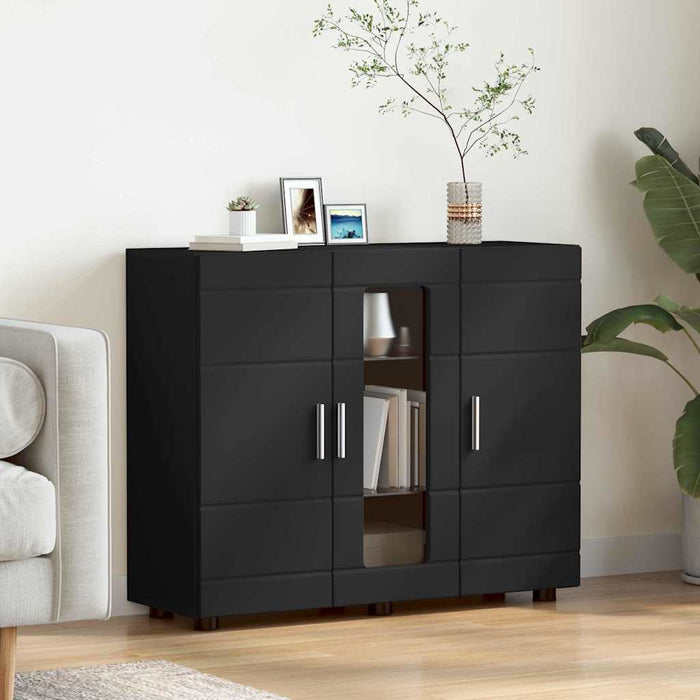 Credenza-Buffet-Armadio da cucina Nero 55,5 x 29 x 100 cm Legno multistrato