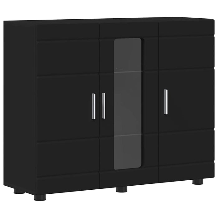 Credenza-Buffet-Armadio da cucina Nero 55,5 x 29 x 100 cm Legno multistrato