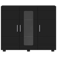 Credenza-Buffet-Armadio da cucina Nero 55,5 x 29 x 100 cm Legno multistrato