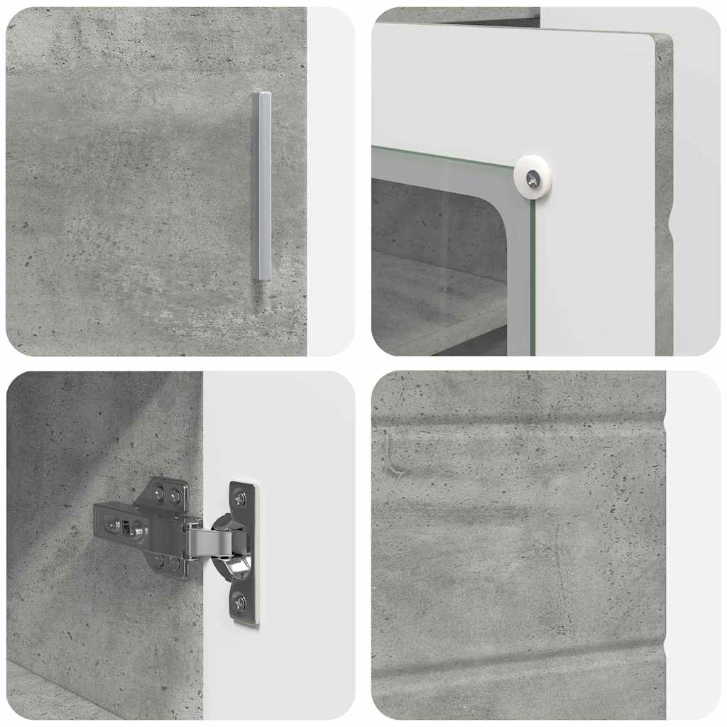 Credenza Grigio cemento 55.5 x 29 x 100 cm Legno multistrato 880304