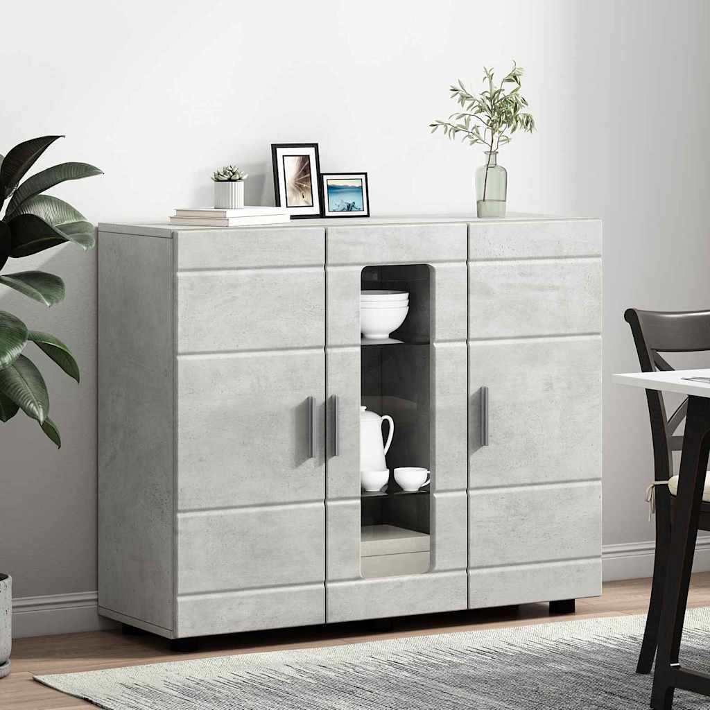 Credenza Grigio cemento 55.5 x 29 x 100 cm Legno multistrato 880304