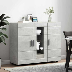 Credenza Grigio cemento 55.5 x 29 x 100 cm Legno multistrato 880304