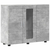 Credenza-Buffet-Armadio da cucina Grigio cemento 55,5 x 29 x 100 cm Legno multistrato