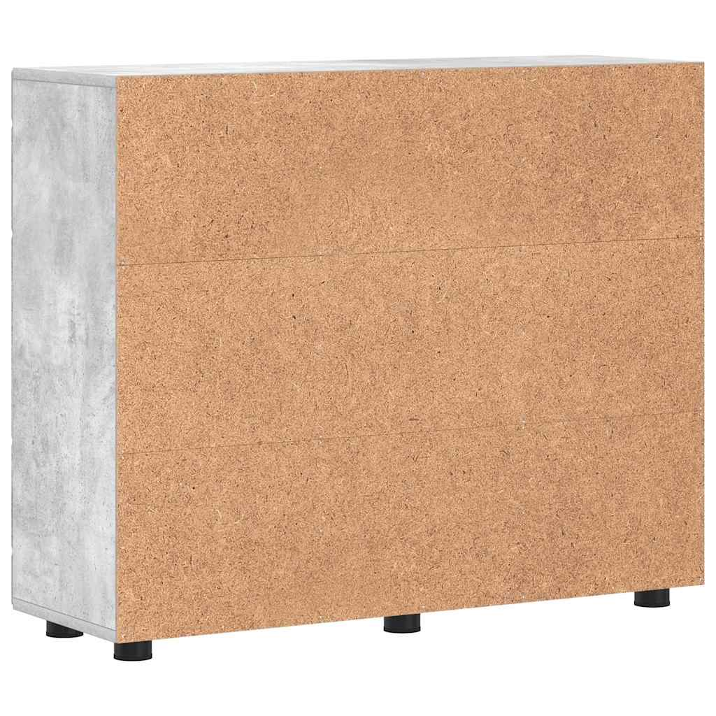 Credenza-Buffet-Armadio da cucina Grigio cemento 55,5 x 29 x 100 cm Legno multistrato