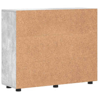 Credenza-Buffet-Armadio da cucina Grigio cemento 55,5 x 29 x 100 cm Legno multistrato