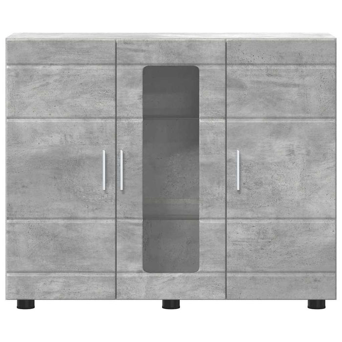Credenza Grigio cemento 55.5 x 29 x 100 cm Legno multistrato 880304