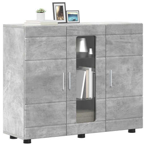 Credenza-Buffet-Armadio da cucina Grigio cemento 55,5 x 29 x 100 cm Legno multistrato