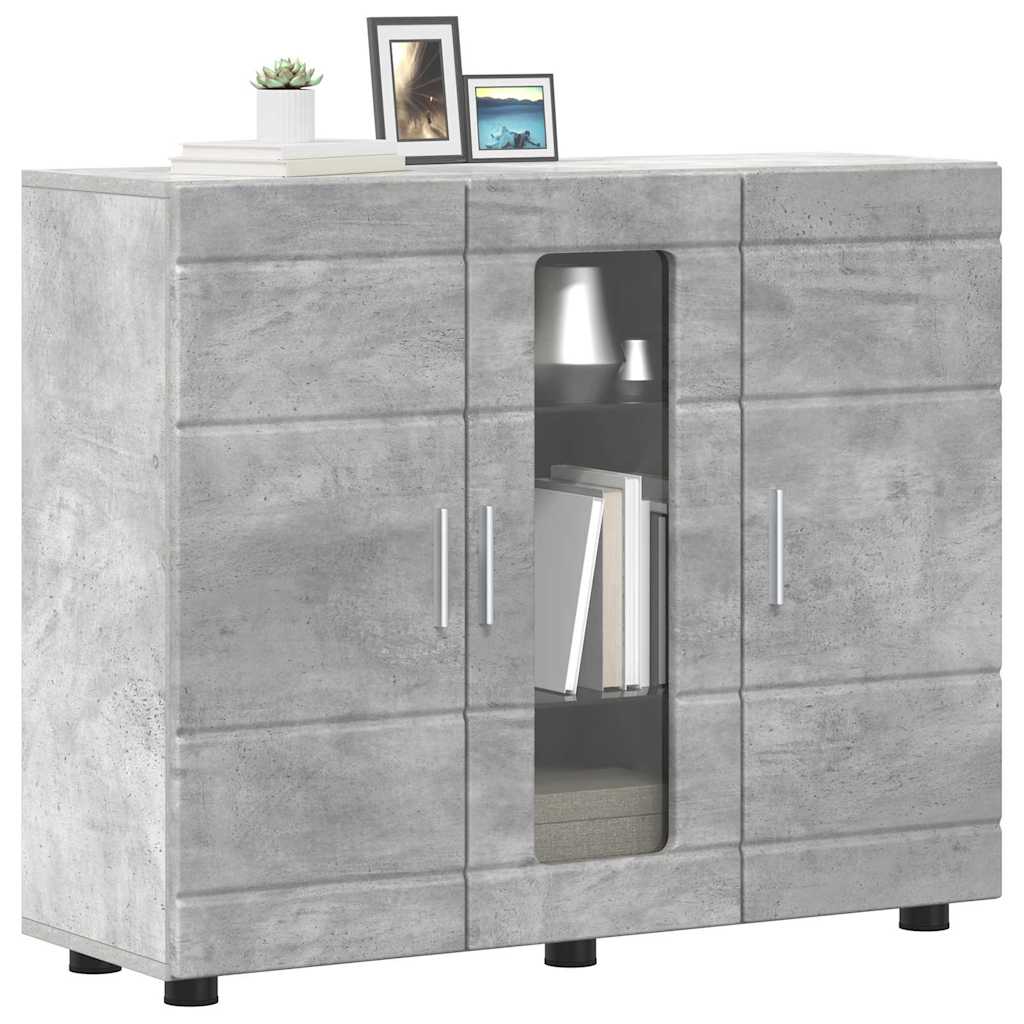 Credenza Grigio cemento 55.5 x 29 x 100 cm Legno multistrato 880304
