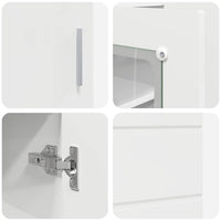 Credenza-Buffet-Armadio da cucina Bianco lucido 55,5 x 29 x 100 cm Legno multistrato