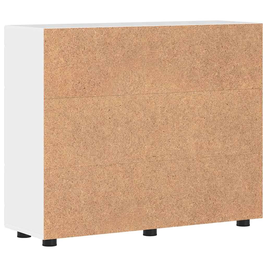 Credenza-Buffet-Armadio da cucina Bianco lucido 55,5 x 29 x 100 cm Legno multistrato