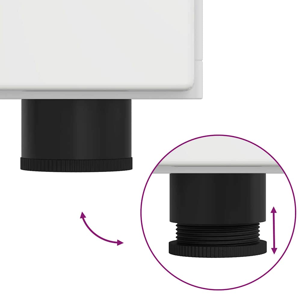 Credenza Bianco lucido 55.5 x 29 x 100 cm Legno multistrato 880305