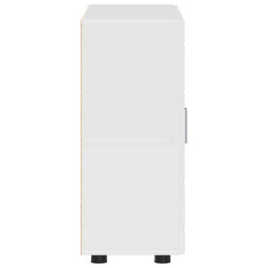 Credenza-Buffet-Armadio da cucina Bianco lucido 55,5 x 29 x 100 cm Legno multistrato