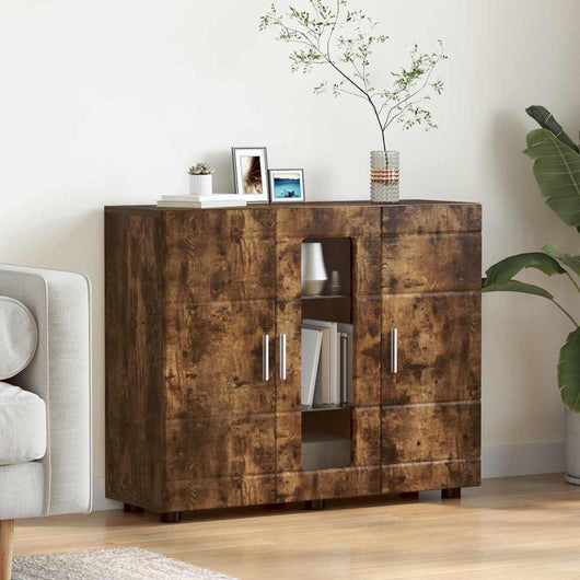 Credenza-Buffet-Armadio da cucina Rovere fumo 55,5 x 29 x 100 cm Legno multistrato