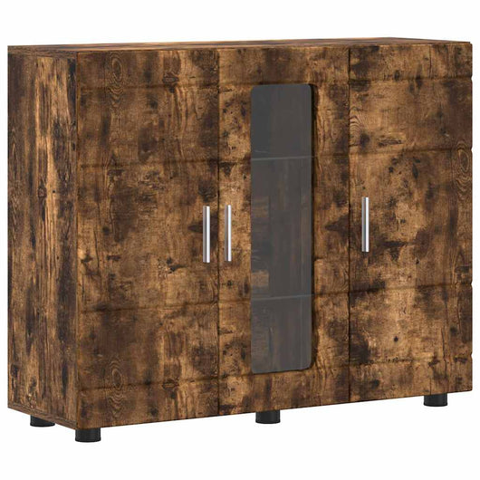 Credenza-Buffet-Armadio da cucina Rovere fumo 55,5 x 29 x 100 cm Legno multistrato