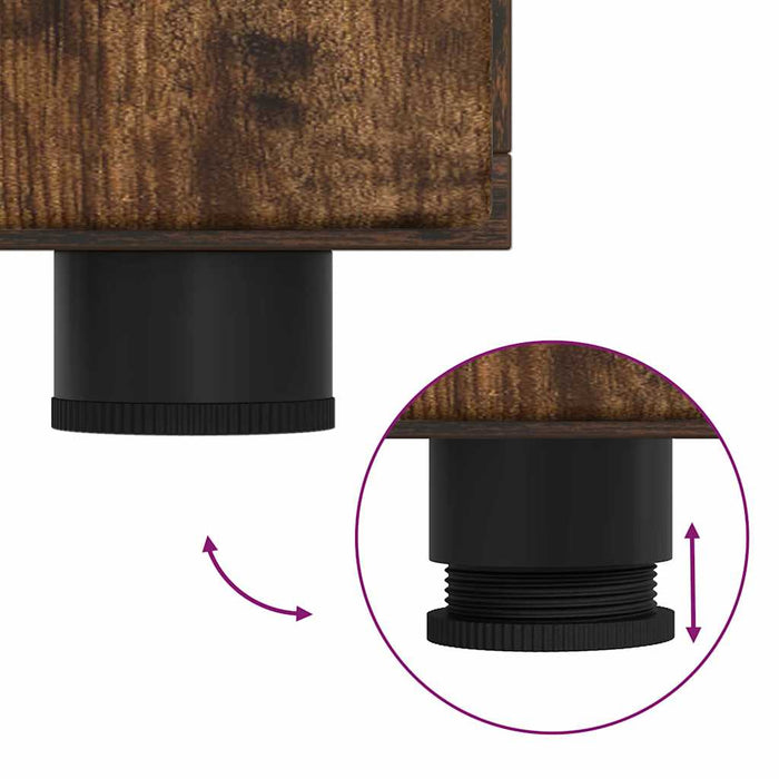 Credenza Rovere fumo 55.5 x 29 x 100 cm Legno multistrato 880306