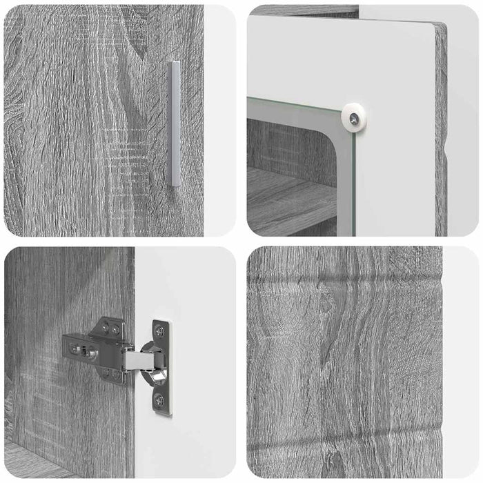 Credenza Grigio sonoma 55.5 x 29 x 100 cm Legno multistrato 880307