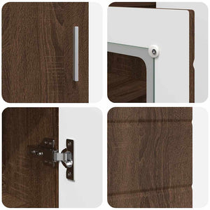 Credenza Rovere marrone 55.5 x 29 x 100 cm Legno multistrato 880308