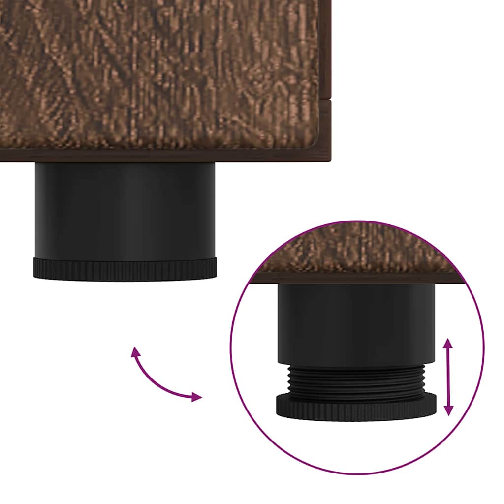 Credenza Rovere marrone 55.5 x 29 x 100 cm Legno multistrato 880308