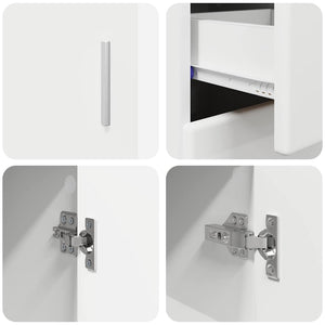 Credenza con porta Bianco 88,5 x 30,5 x 73 cm Legno multistrato 880311