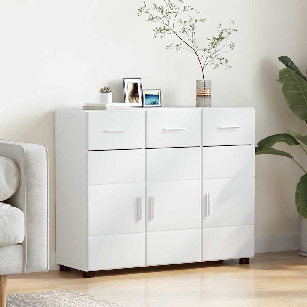 Credenza con porta Bianco 88,5 x 30,5 x 73 cm Legno multistrato 880311