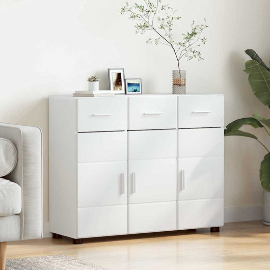 Credenza con porta Bianco 88,5 x 30,5 x 73 cm Legno multistrato 880311