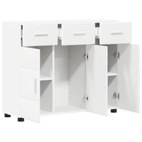Credenza con porta Bianco 88,5 x 30,5 x 73 cm Legno multistrato 880311