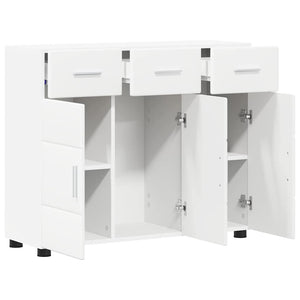 Credenza con porta Bianco 88,5 x 30,5 x 73 cm Legno multistrato 880311